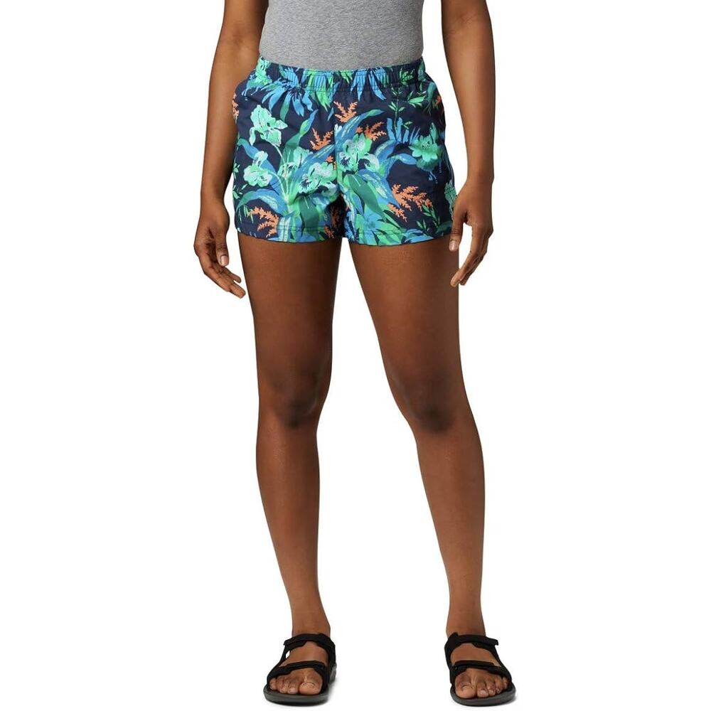 COLUMBIA NWT Walnut River Printed Shorts Nocturnal Magnolia Tropical Size Large
